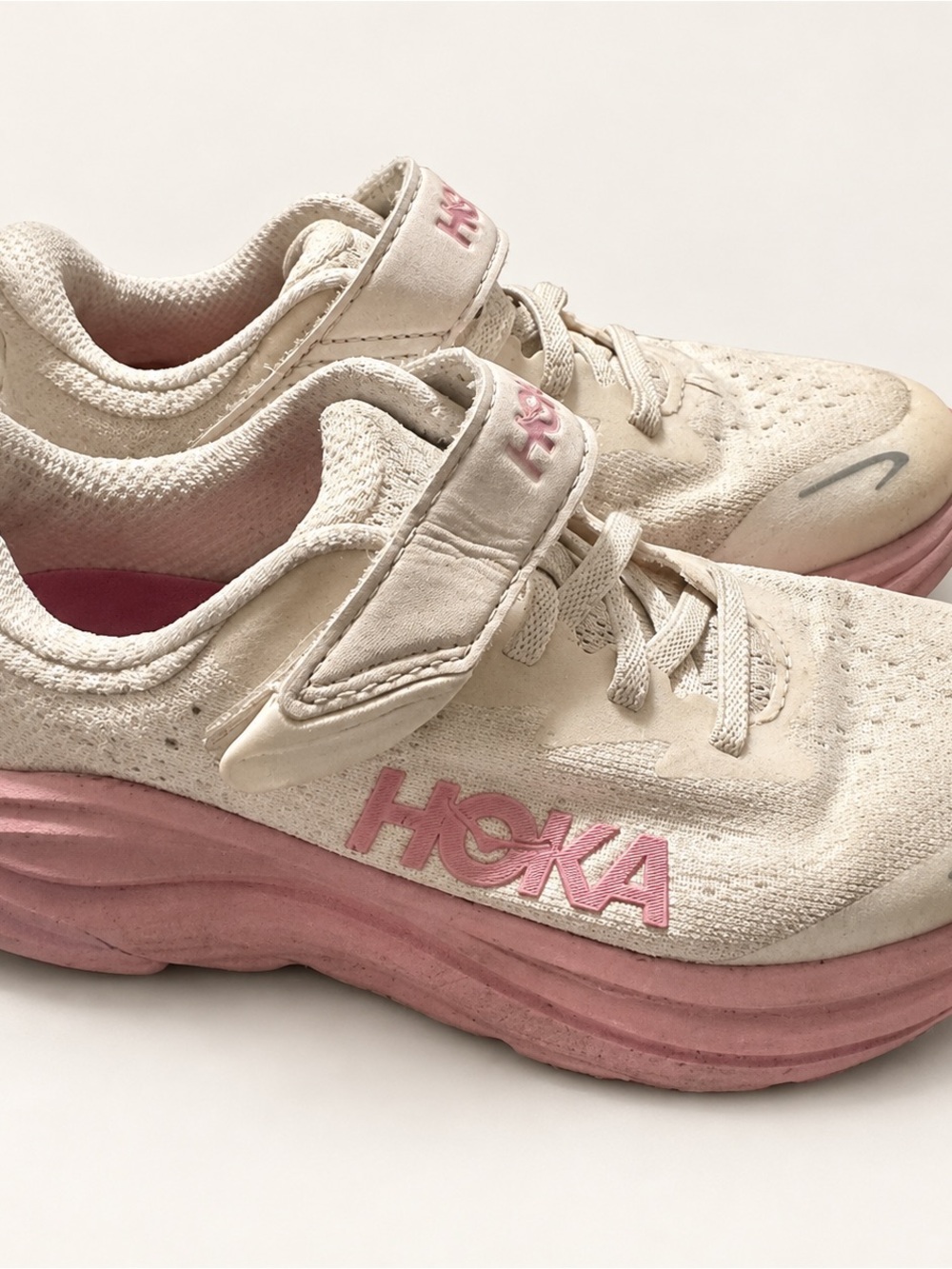 HOKA Clifton 10 Girls Pink Running Shoes Little Kid Size 13M